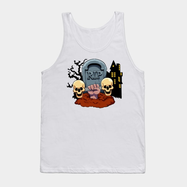 halloween fitness horror design Tank Top by DRUEBLUE